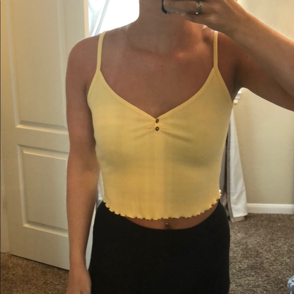 Yellow crop top